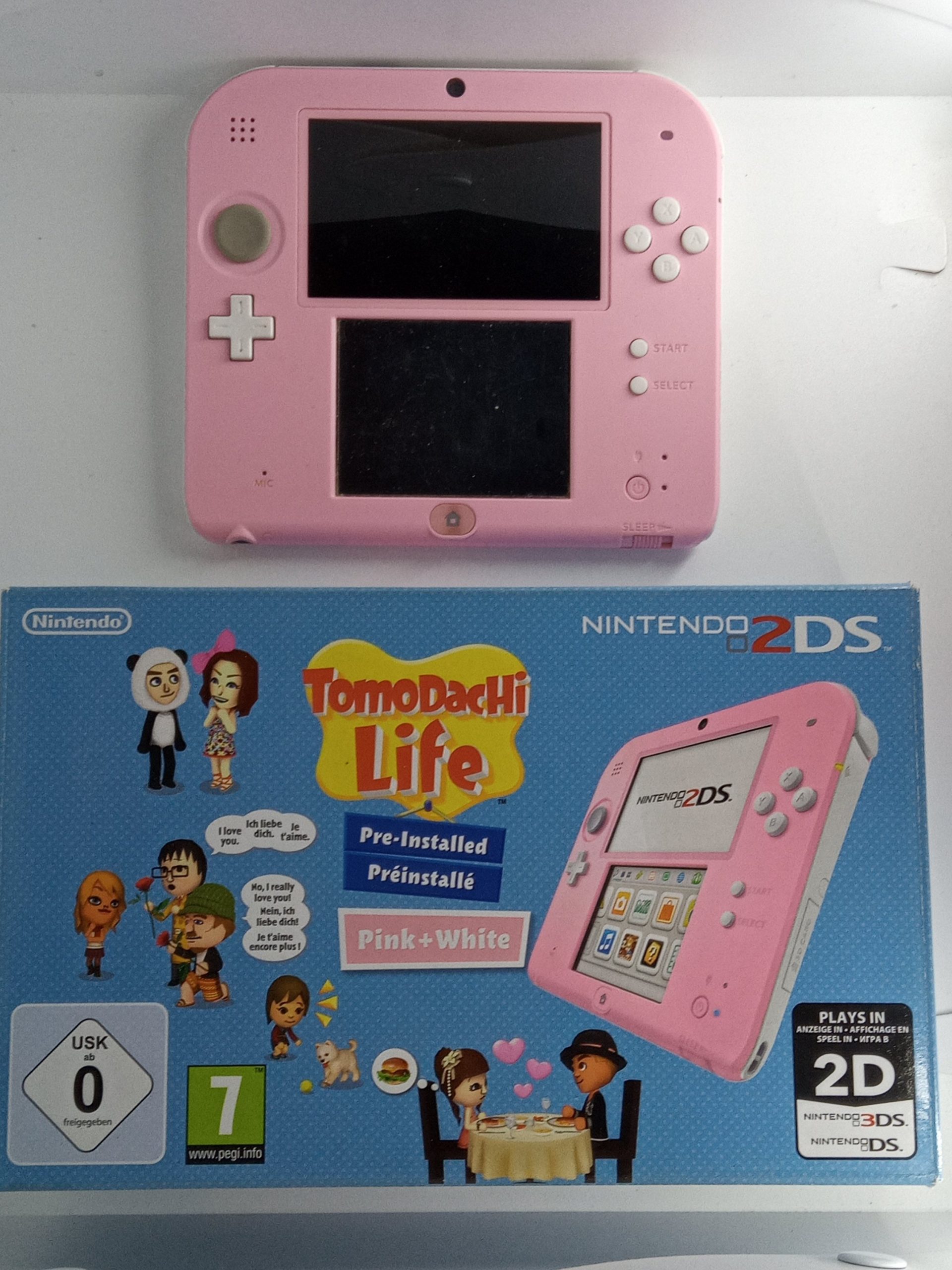 Nintendo 2DS Rose et Blanc